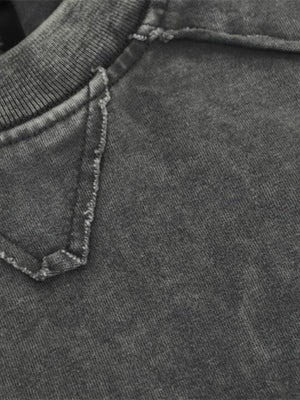 Raw seam long sleeve shirt – shoulder seam close-up | XoKool