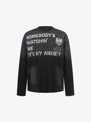 Grunge Long Sleeve Shirt – Black, front | XoKool