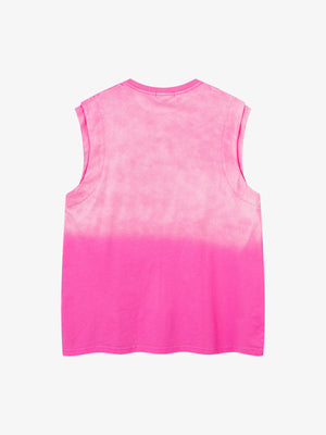 Camiseta sin mangas degradada con tachuelas – Rosa, vista trasera | XoKool