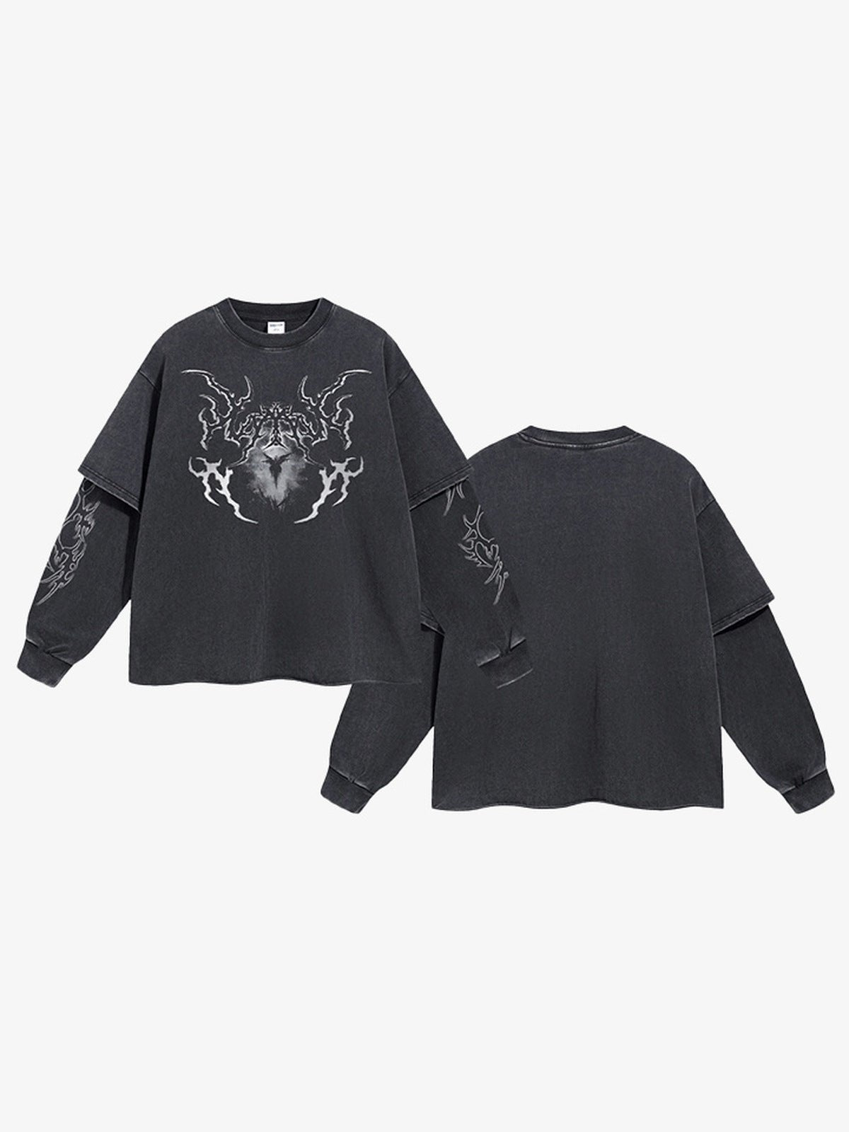 Washed tribal long sleeve – front and back together | XoKool