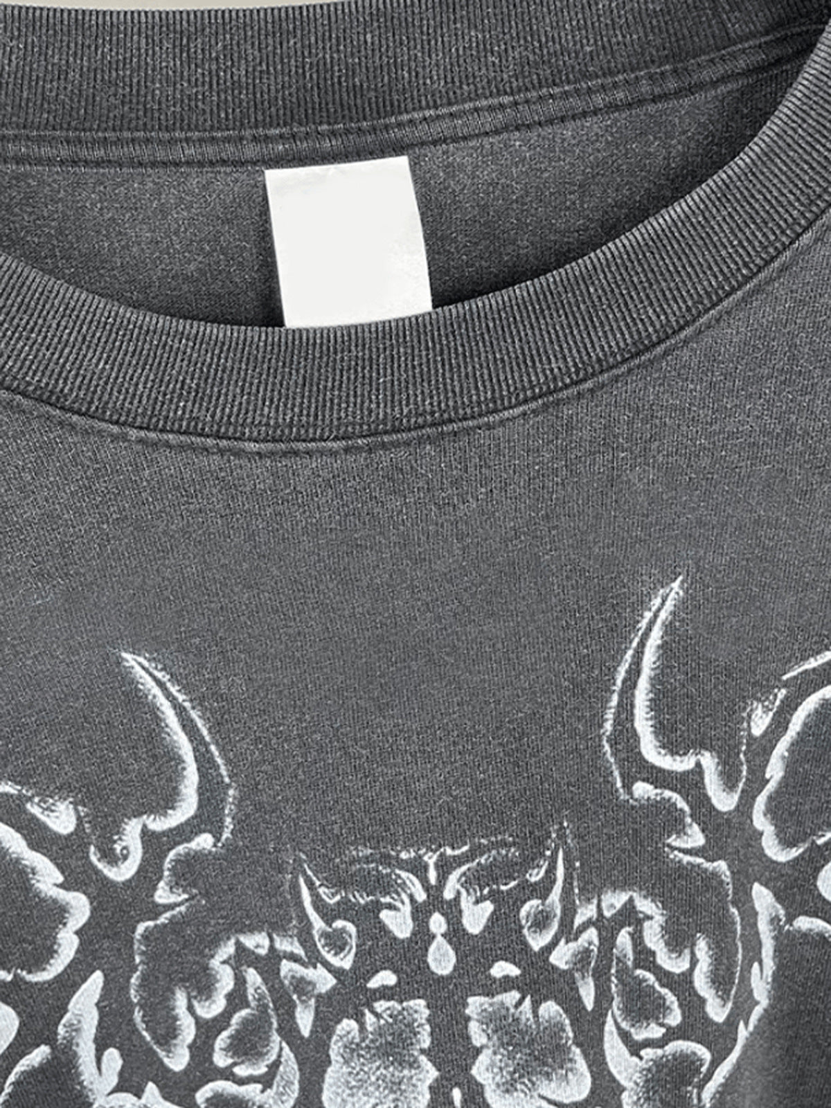 Washed tribal long sleeve – neckline close-up | XoKool