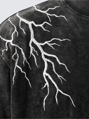 Layered lightning long sleeve – lightning print close-up | XoKool