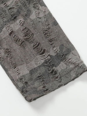 Shredded sleeve layered tee – shredded sleeve close-up | XoKool