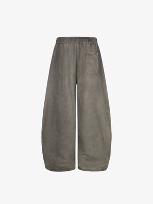 Washed Jogginghose – Grün (Taupe), Rückseite flach | XoKool