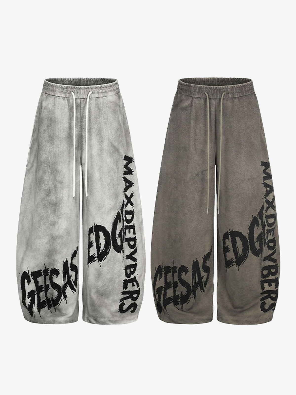 Washed Jogginghose – Grau und Grün, Vorderseite zusammen | XoKool