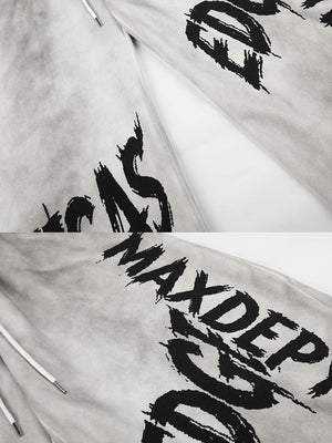 Washed Jogginghose – Nahaufnahme Print | XoKool