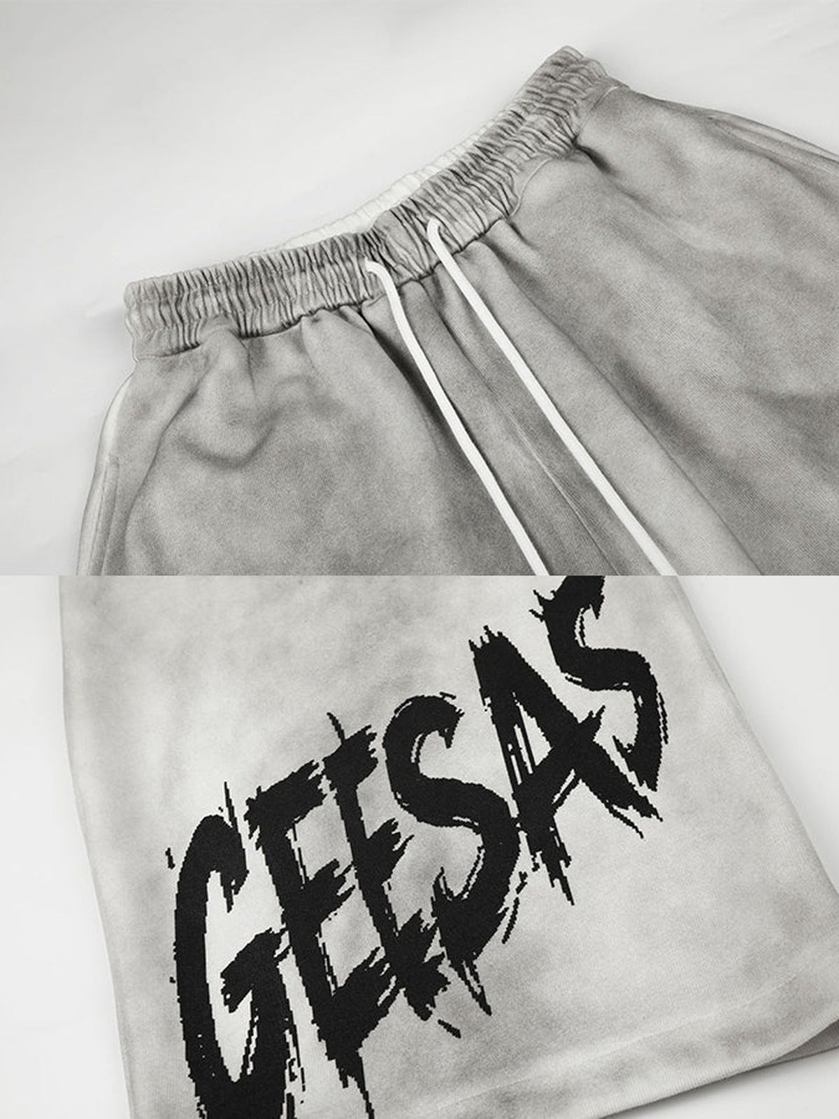 Washed Jogginghose – Nahaufnahme Bund und Print | XoKool