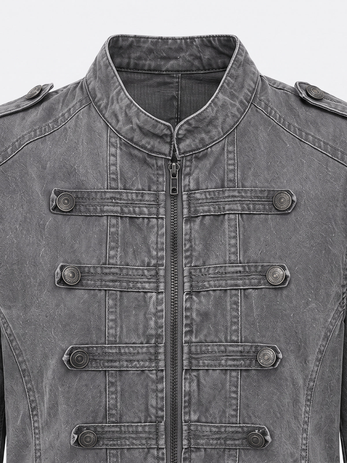 Napoleon jacket – Grey, front close-up | XoKool