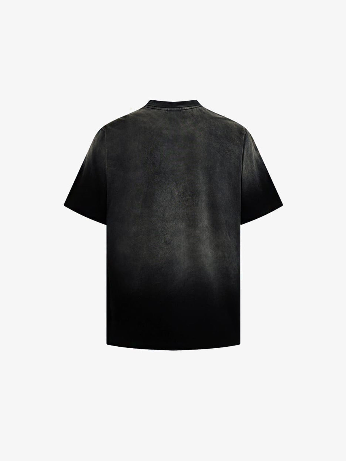Washed Ombre Punk T-Shirt with Zine Cover Print – Back flat lay | XoKool