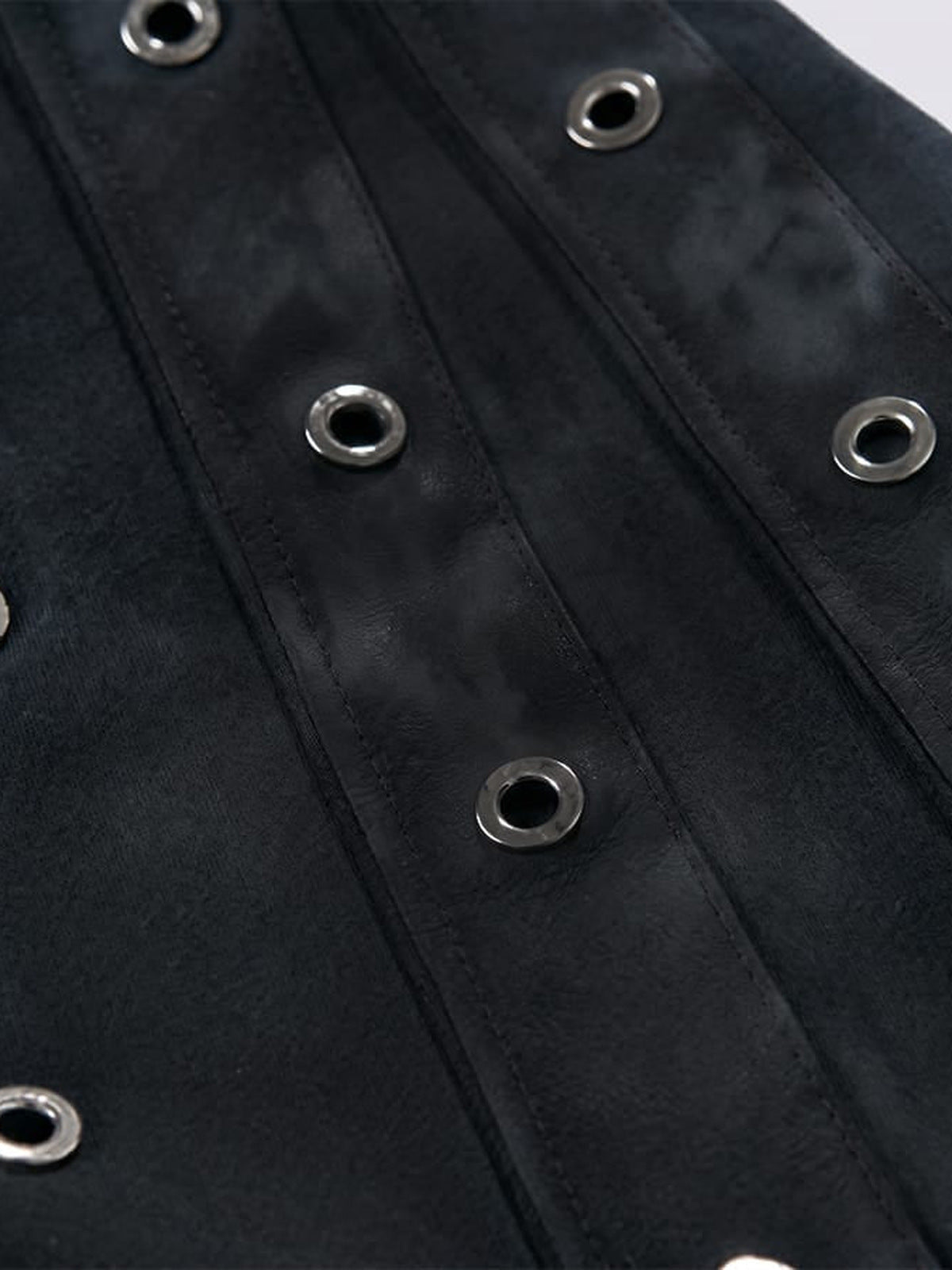 Eyelet strap punk tee – detail view | XoKool