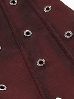 Eyelet strap punk tee – detail view | XoKool