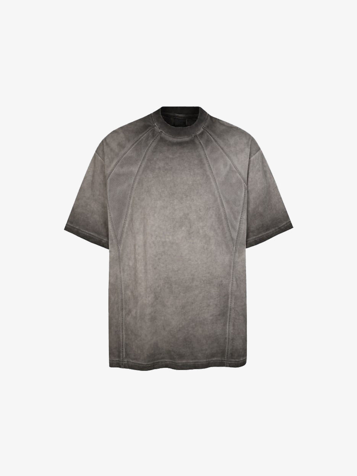 Washed Raglan T-Shirt with Mesh Side Panels – Brown, front view | XoKool