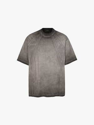 Washed Raglan T-Shirt with Mesh Side Panels – Brown, front view | XoKool