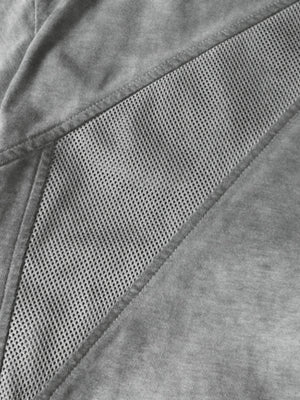 Washed raglan tee – mesh panel close-up | XoKool