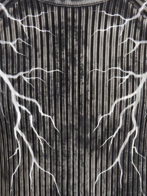Ribbed lightning sweater – rib texture and lightning close-up | XoKool