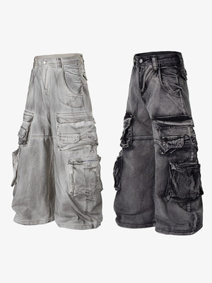 Jeans cargo de pierna ancha – ambos colores, lateral | XoKool