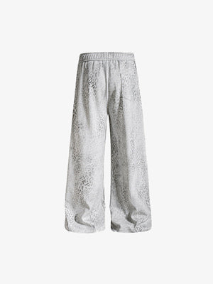 Wide leg sweatpants – Light Grey, back flat | XoKool