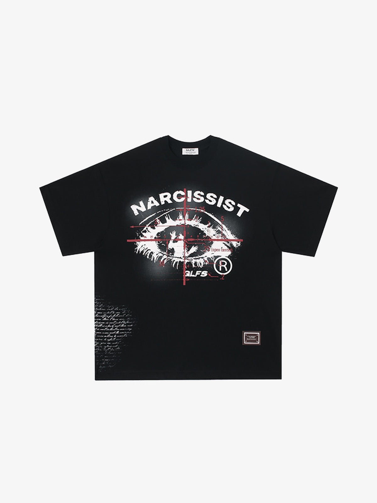 White Eye Graphic Oversized Tee – Black, front view | XoKool