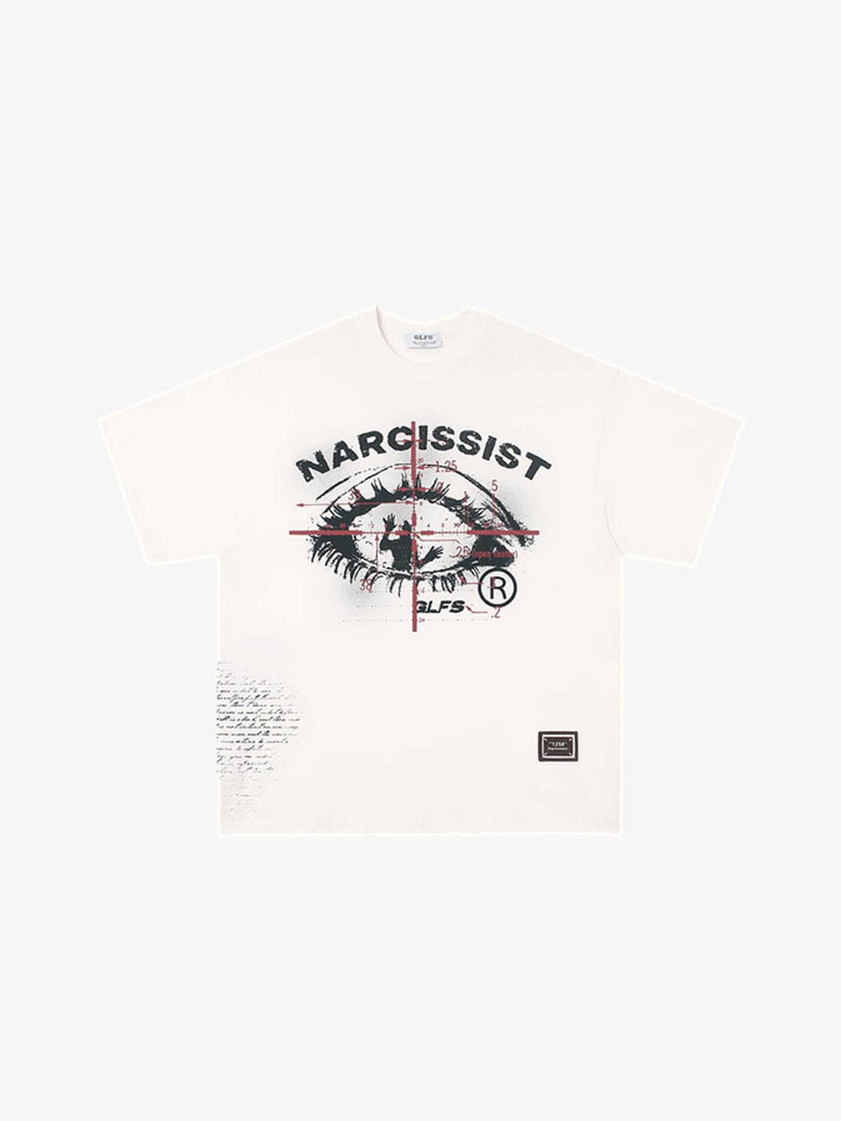 White Eye Graphic Oversized Tee – White, front view | XoKool