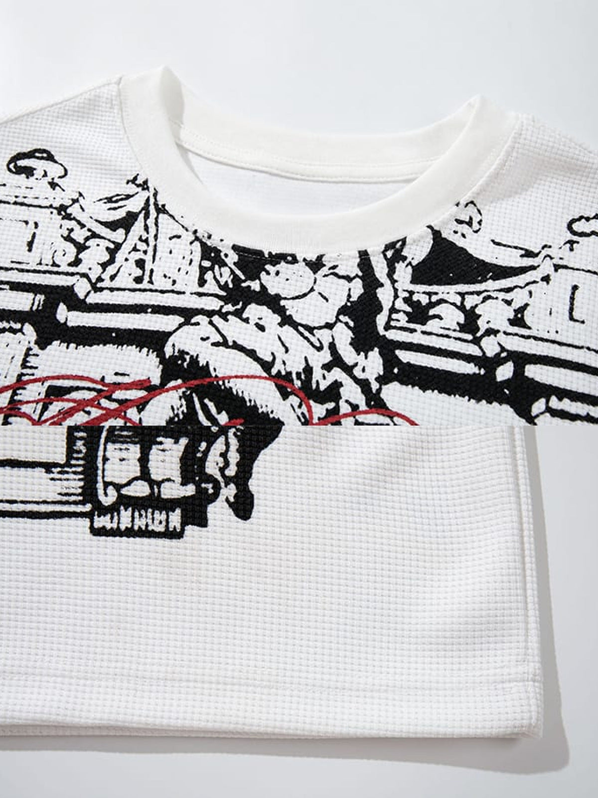 Eagle graphic tee – neck and print close-up | XoKool