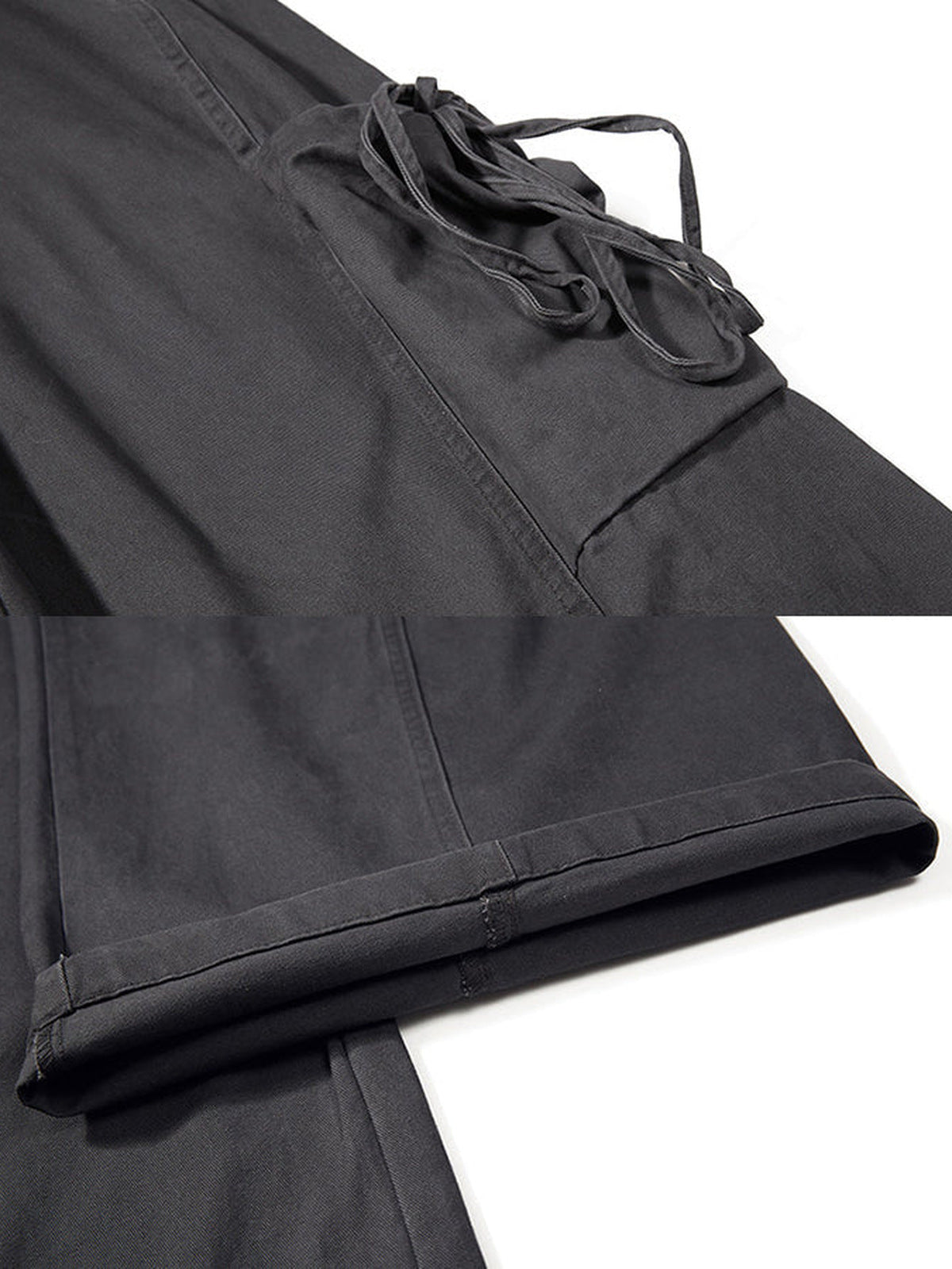 Ballon Cargohose – Grau, Taschenband und Saum, Nahaufnahme | XoKool