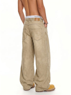 Lace up pants – Khaki, on model, back | XoKool