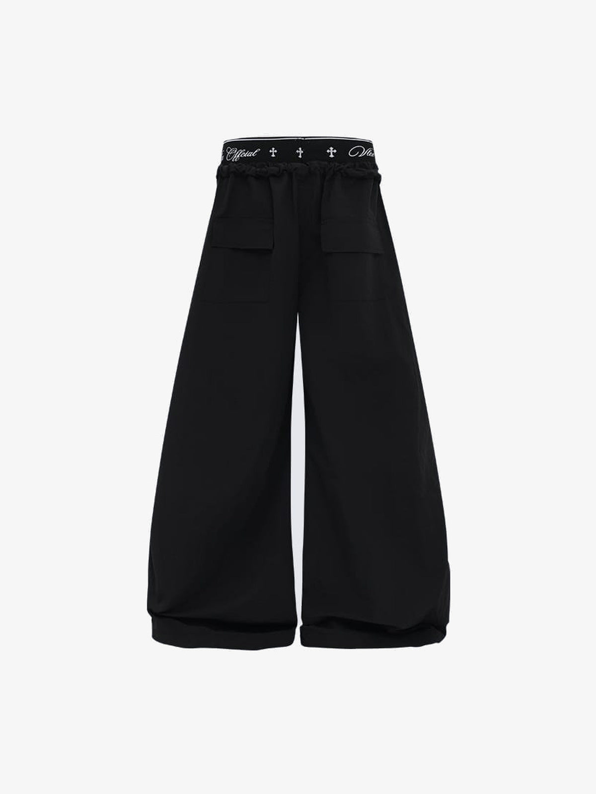 Pantalones paracaidista – negro, vista trasera | XoKool