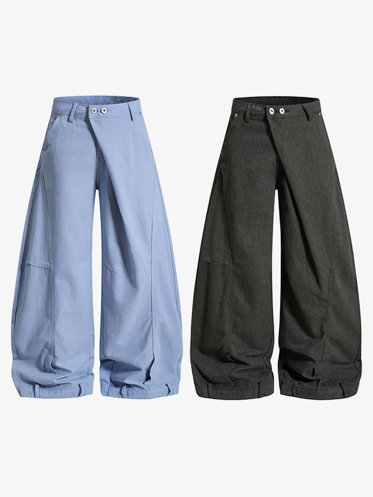 Pantalones barrel cruzados – ambos colores, frontal | XoKool