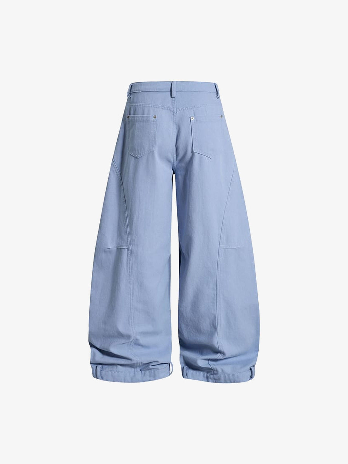 Pantalones barrel cruzados – Azul claro, trasera plana | XoKool