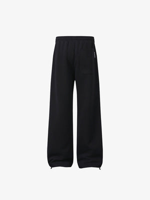 Jogginghose mit Zip-Taschen – Schwarz, Rückseite flach | XoKool