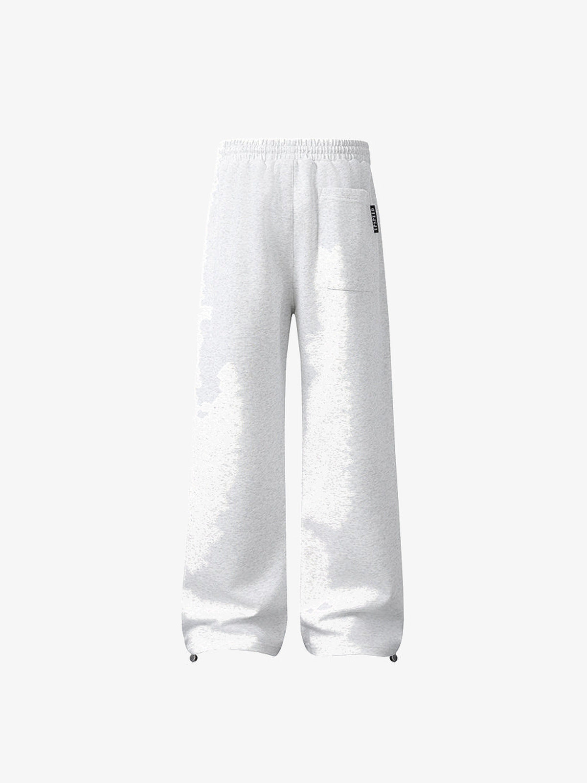 Jogginghose mit Zip-Taschen und Seitenstreifen – Grau meliert, Rückseite flach | XoKool