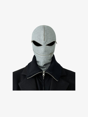 Zipper balaclava – Grey, front view | XoKool