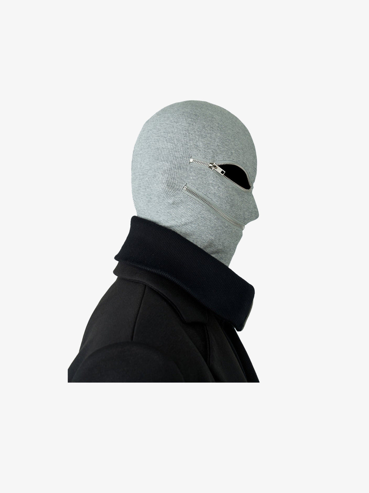 Zipper balaclava – Grey, side view | XoKool